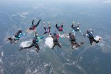 9 way skydiving belly formation